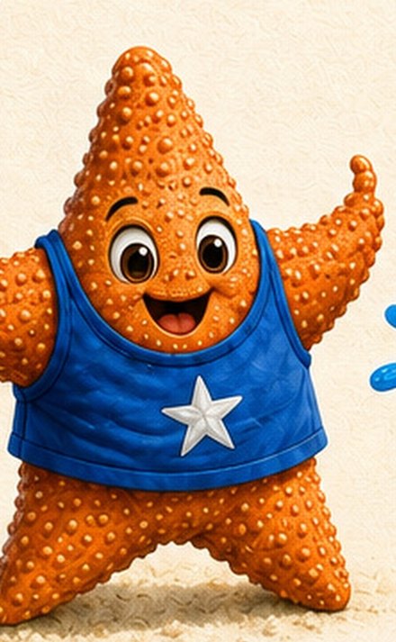 The Friendly Starfish giving a thumbs up
